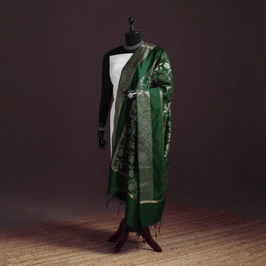 Zari work banarasi silk dupatta 13 - handcrafted