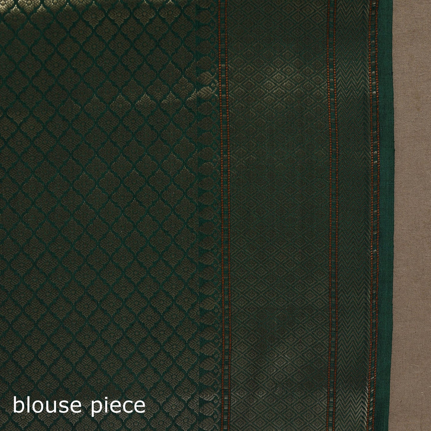 Green - zari work chiniya silk banarasi saree 09