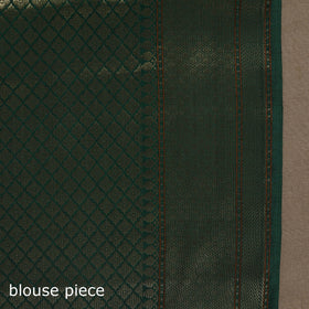 Green - zari work chiniya silk banarasi saree 09