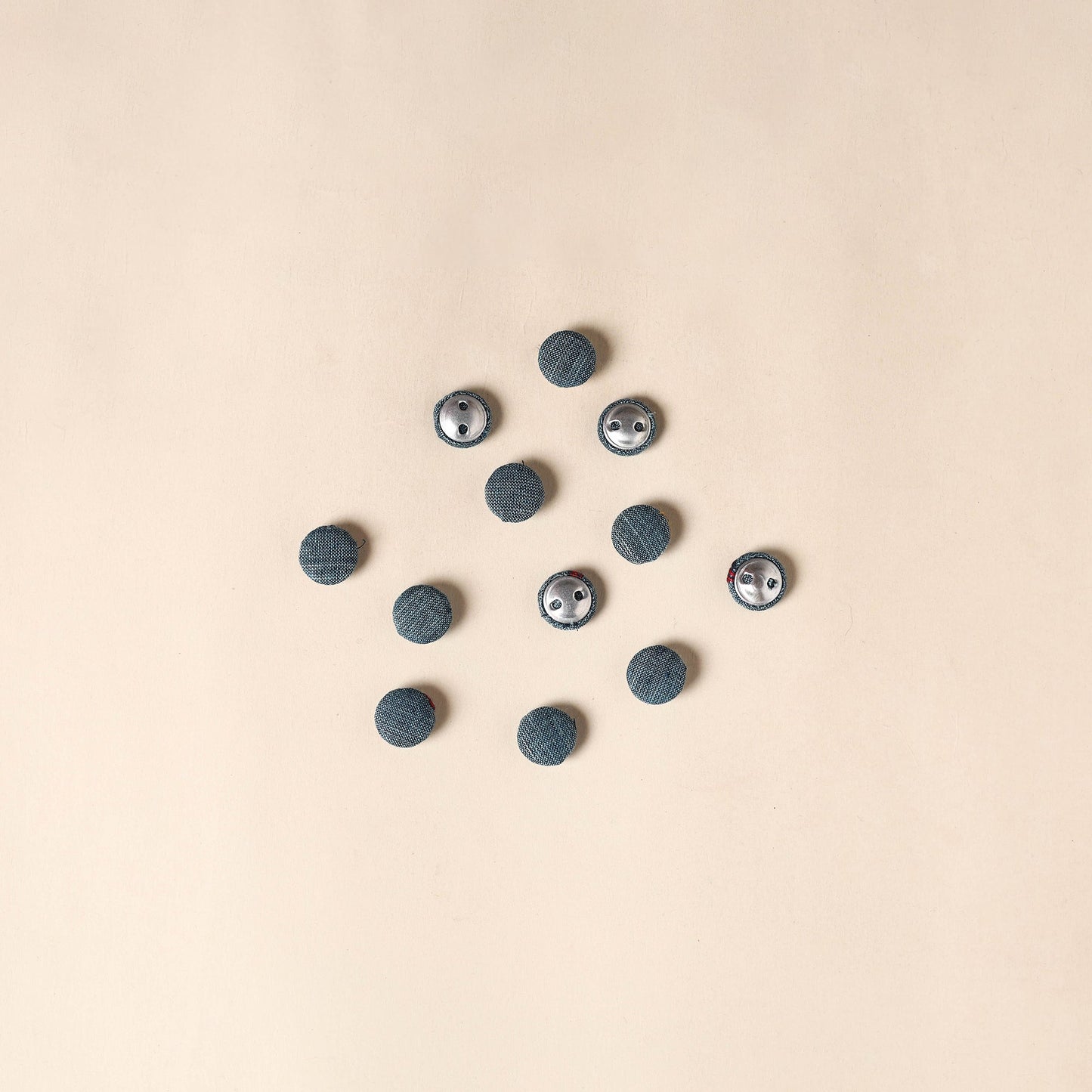  Grey Handmade Fabric Button Small at iTokri