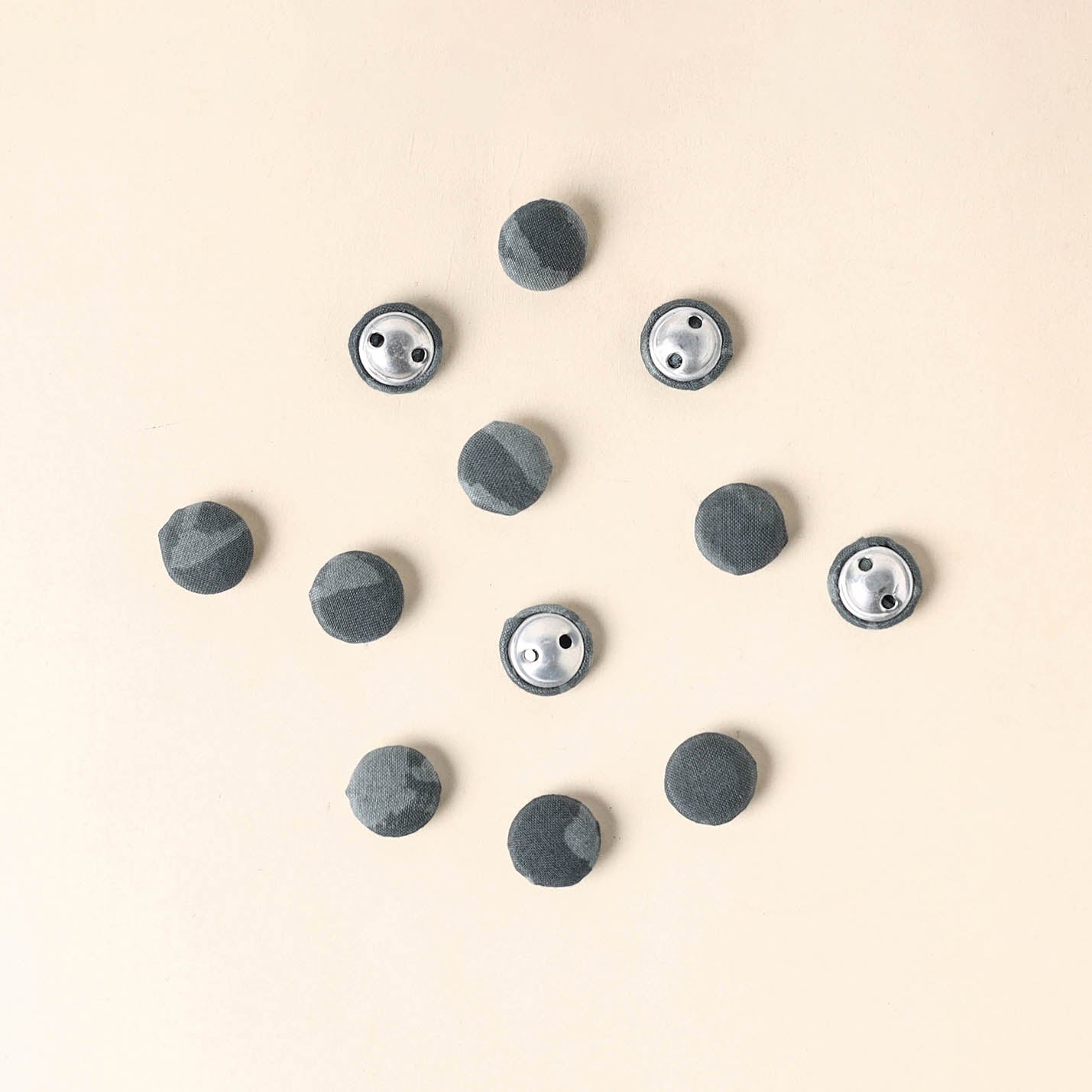  Grey Handmade Fabric Button Small at iTokri