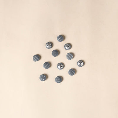  Grey Handmade Fabric Button Small at iTokri