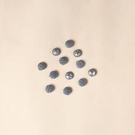  Grey Handmade Fabric Button Small at iTokri