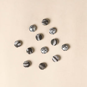  Grey Handmade Fabric Button Small at iTokri