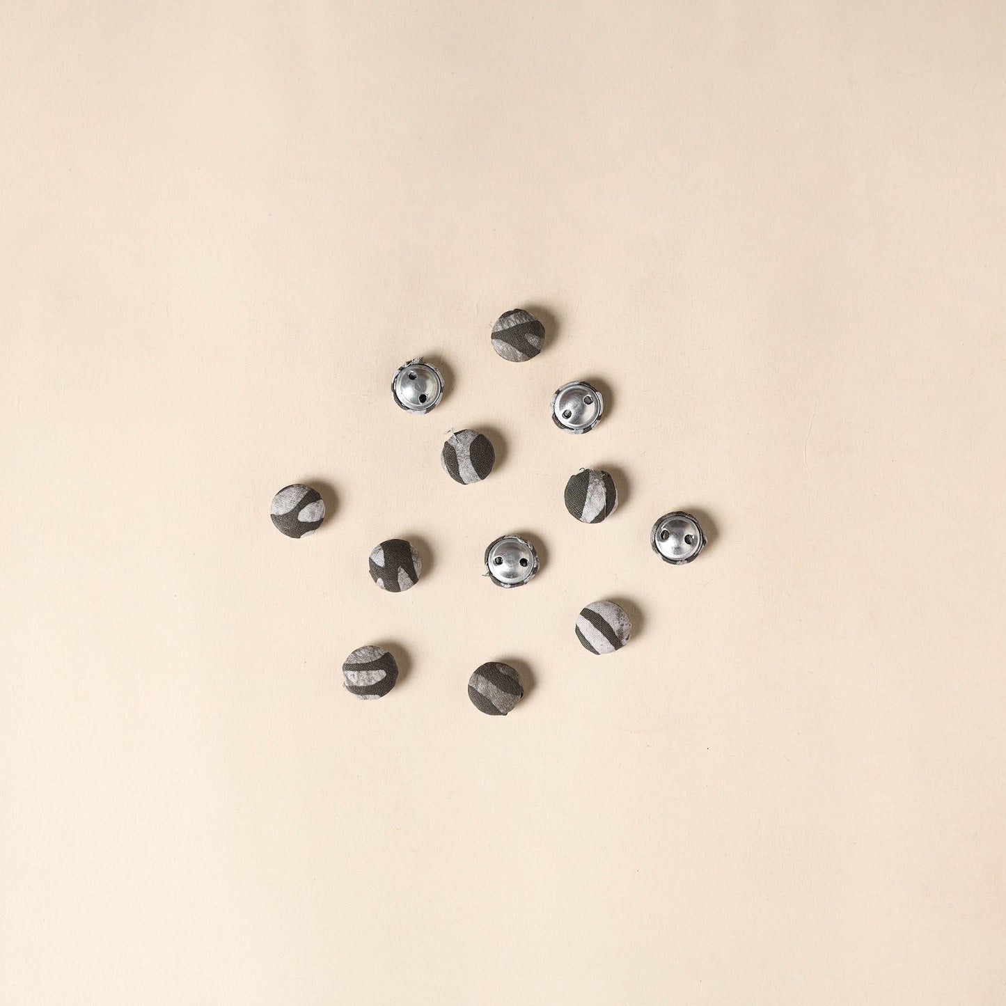  Grey Handmade Fabric Button Small at iTokri