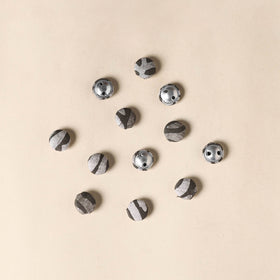  Grey Handmade Fabric Button Small at iTokri