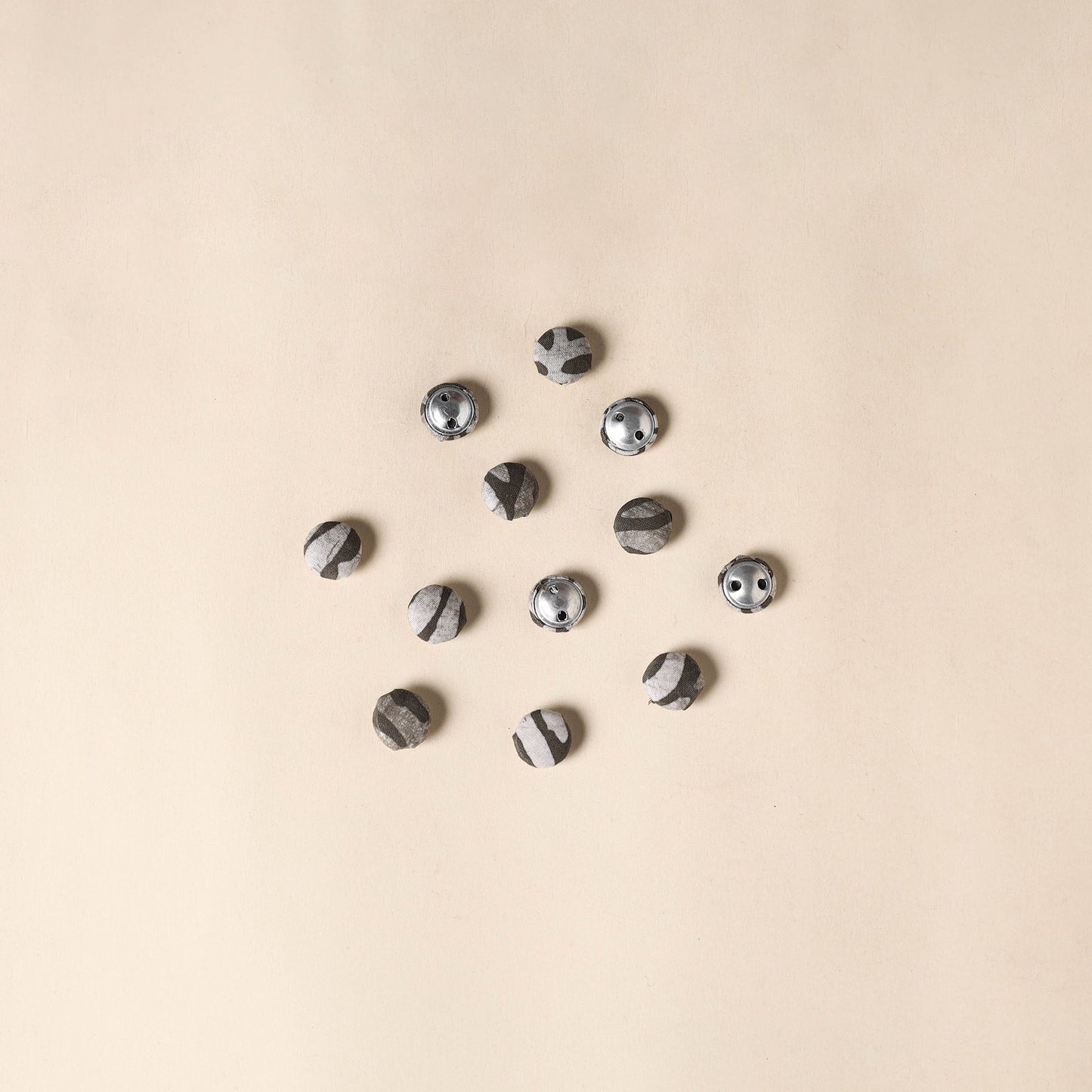  Grey Handmade Fabric Button Small at iTokri