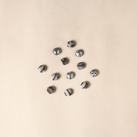  Grey Handmade Fabric Button Small at iTokri