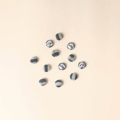  Grey Handmade Fabric Button Small at iTokri