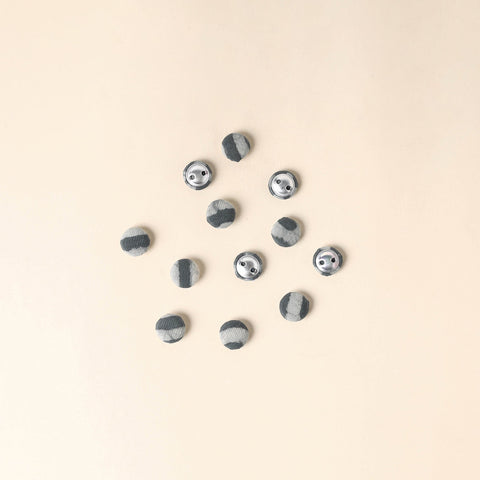  Grey Handmade Fabric Button Small at iTokri