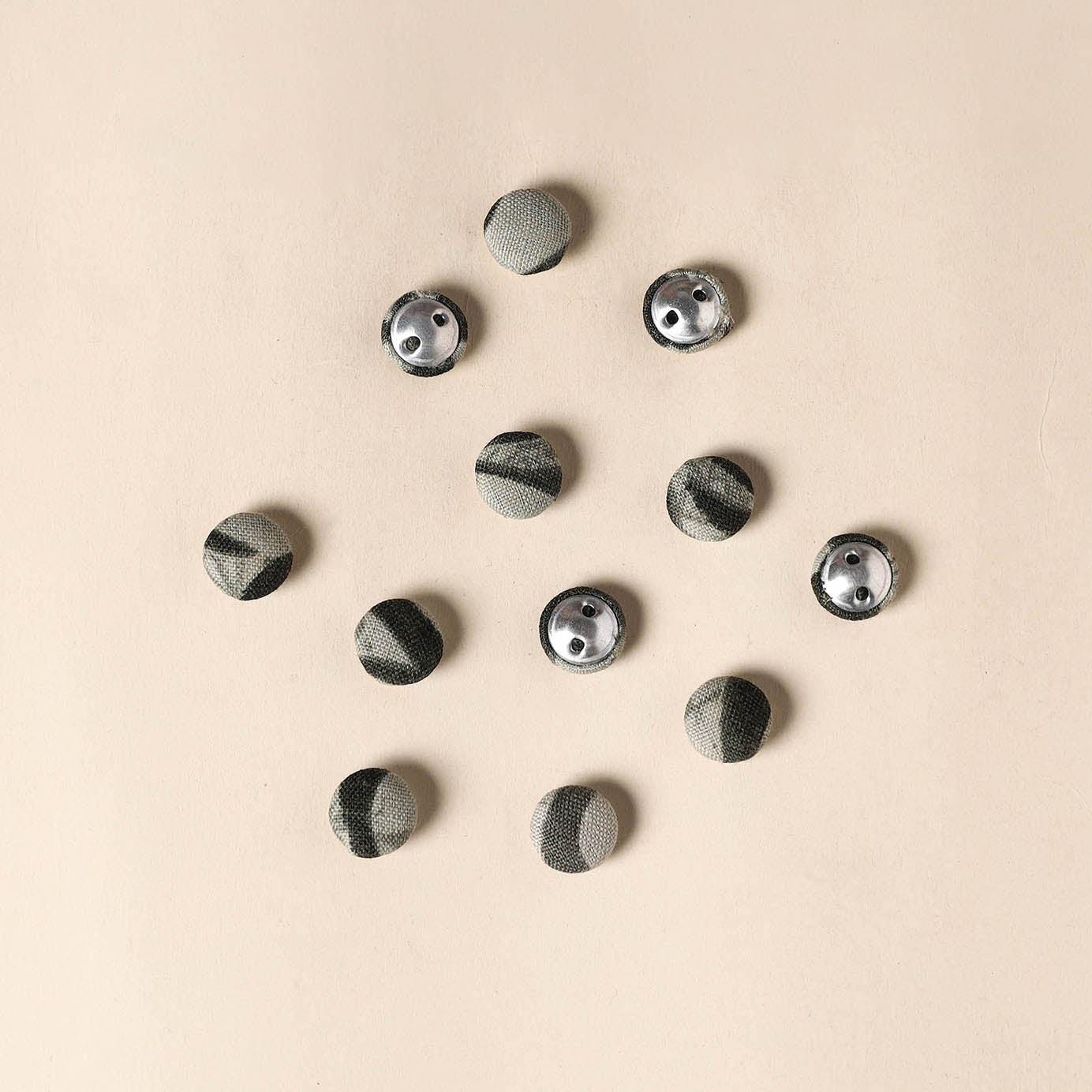  Grey Handmade Fabric Button Small at iTokri