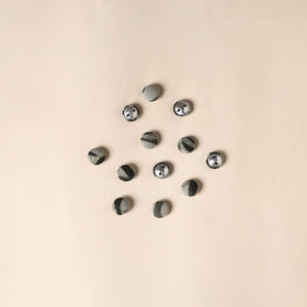  Grey Handmade Fabric Button Small at iTokri