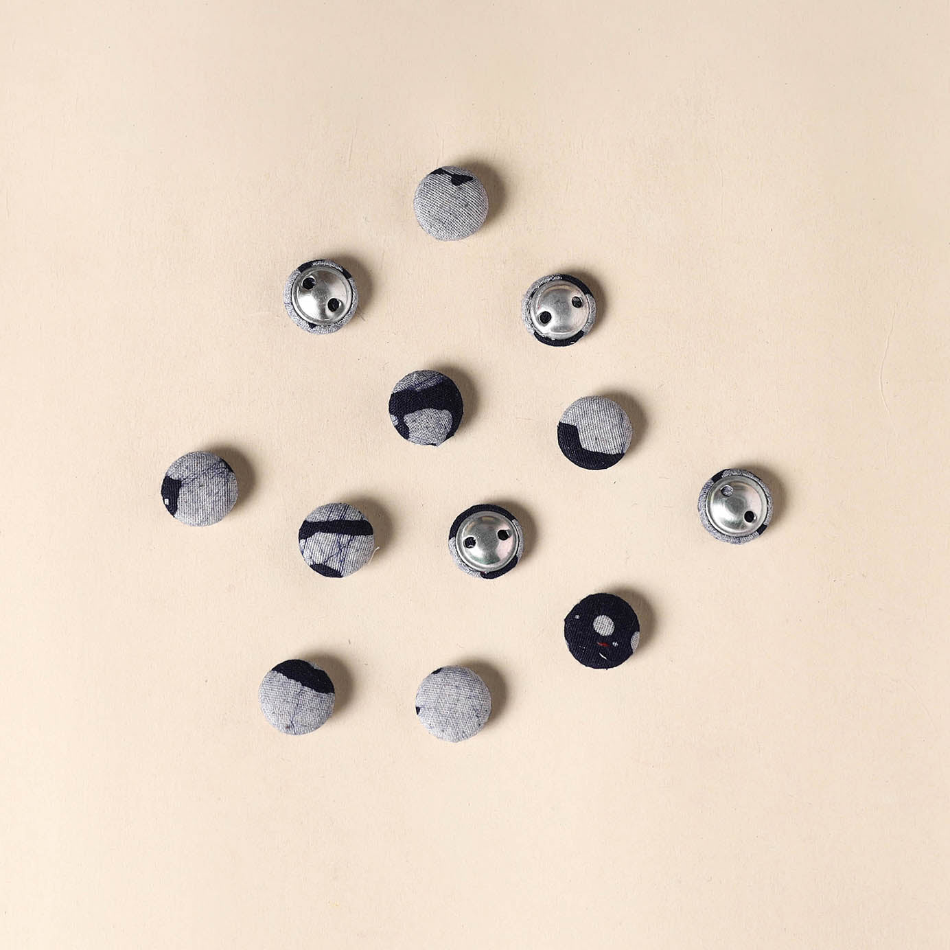  Grey Handmade Fabric Button Small at iTokri
