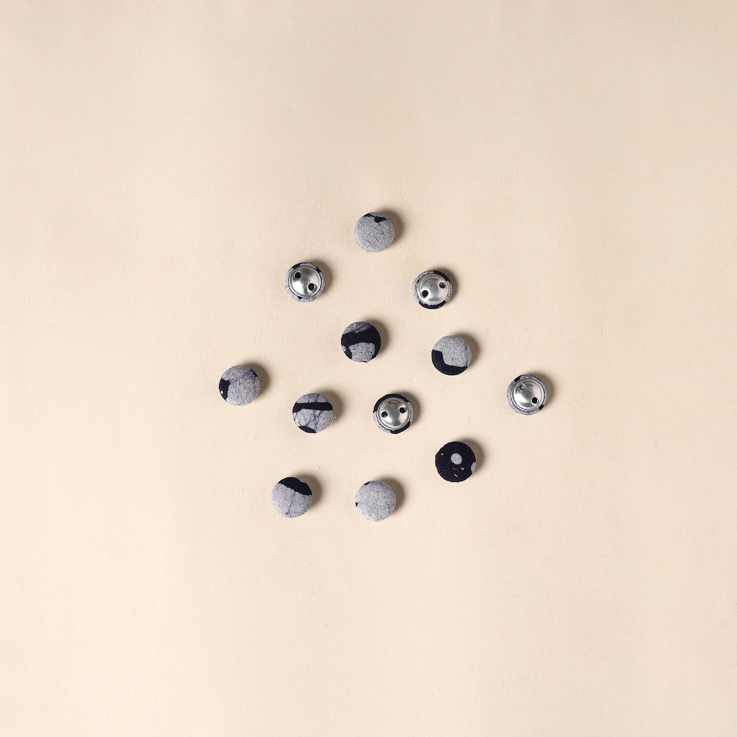  Grey Handmade Fabric Button Small at iTokri