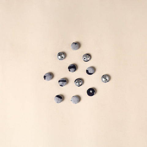  Grey Handmade Fabric Button Small at iTokri