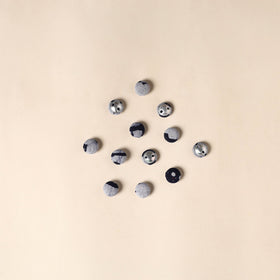  Grey Handmade Fabric Button Small at iTokri