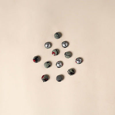  Grey Handmade Fabric Button Small at iTokri