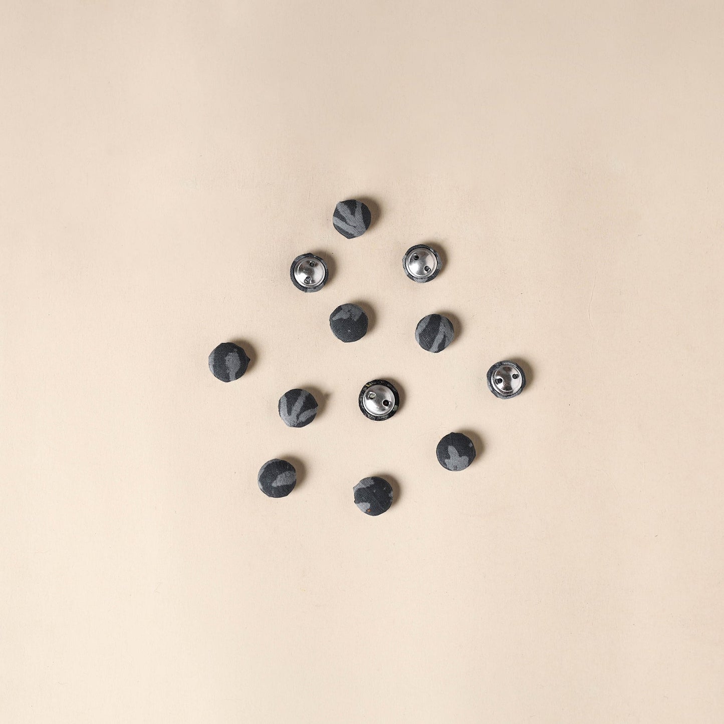  Gery Handmade Fabric Button Small at iTokri