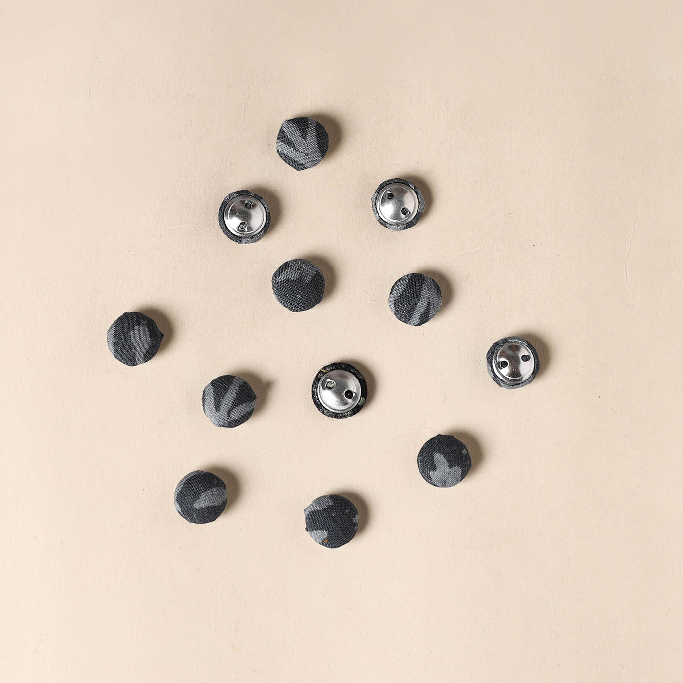  Gery Handmade Fabric Button Small at iTokri