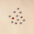 1.5cm handmade fabric small button (set of 12) 06