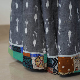 Grey - 24 kali cotton pochampally ikat skirt 02