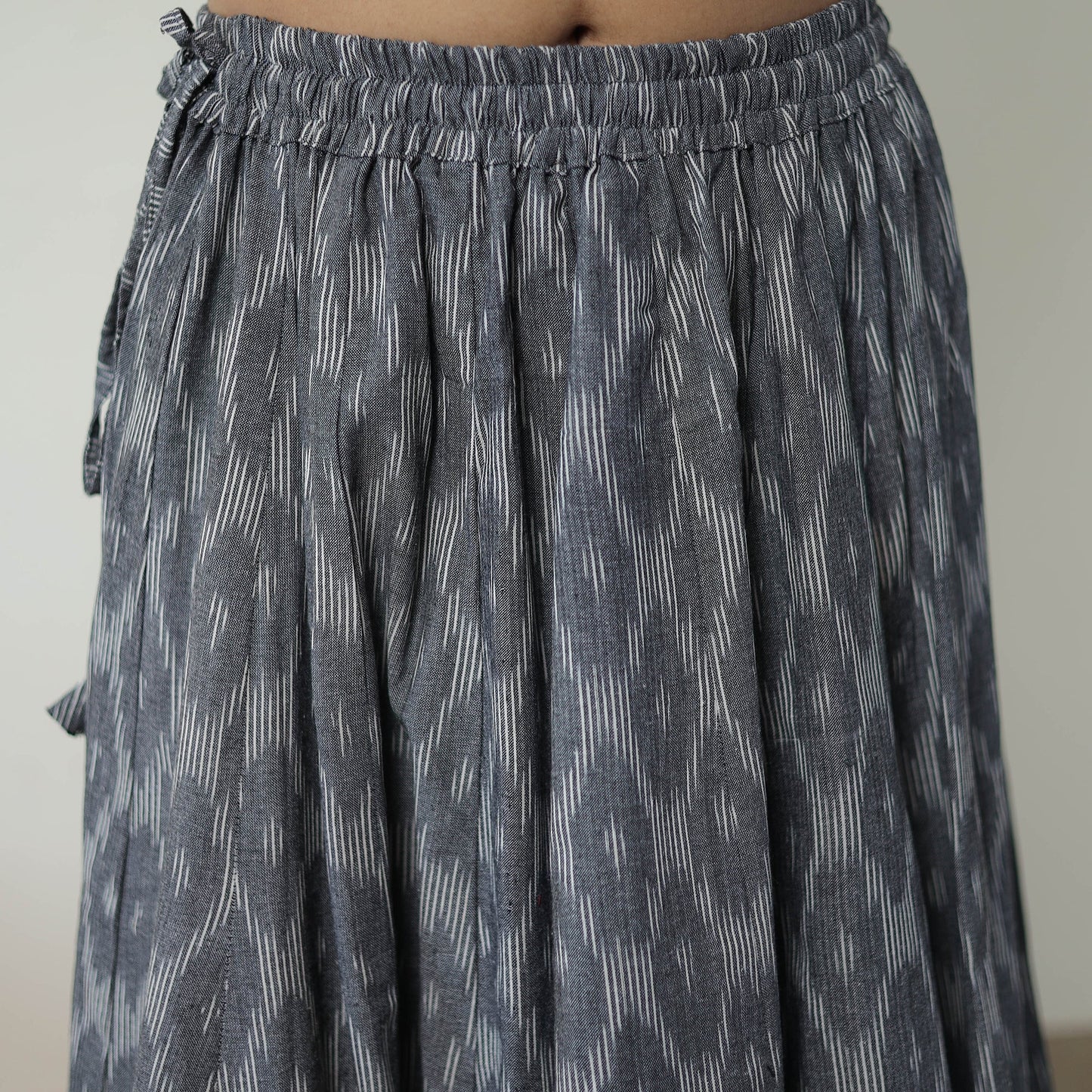 Grey - 24 kali cotton pochampally ikat skirt 03