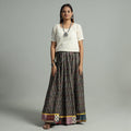 Grey - 24 kali cotton pochampally ikat skirt 03
