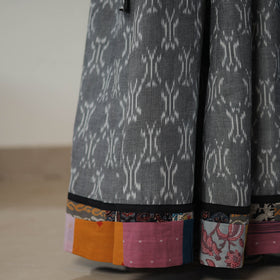 Grey - 24 kali cotton pochampally ikat skirt 12