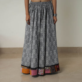 Grey - 24 kali cotton pochampally ikat skirt 12