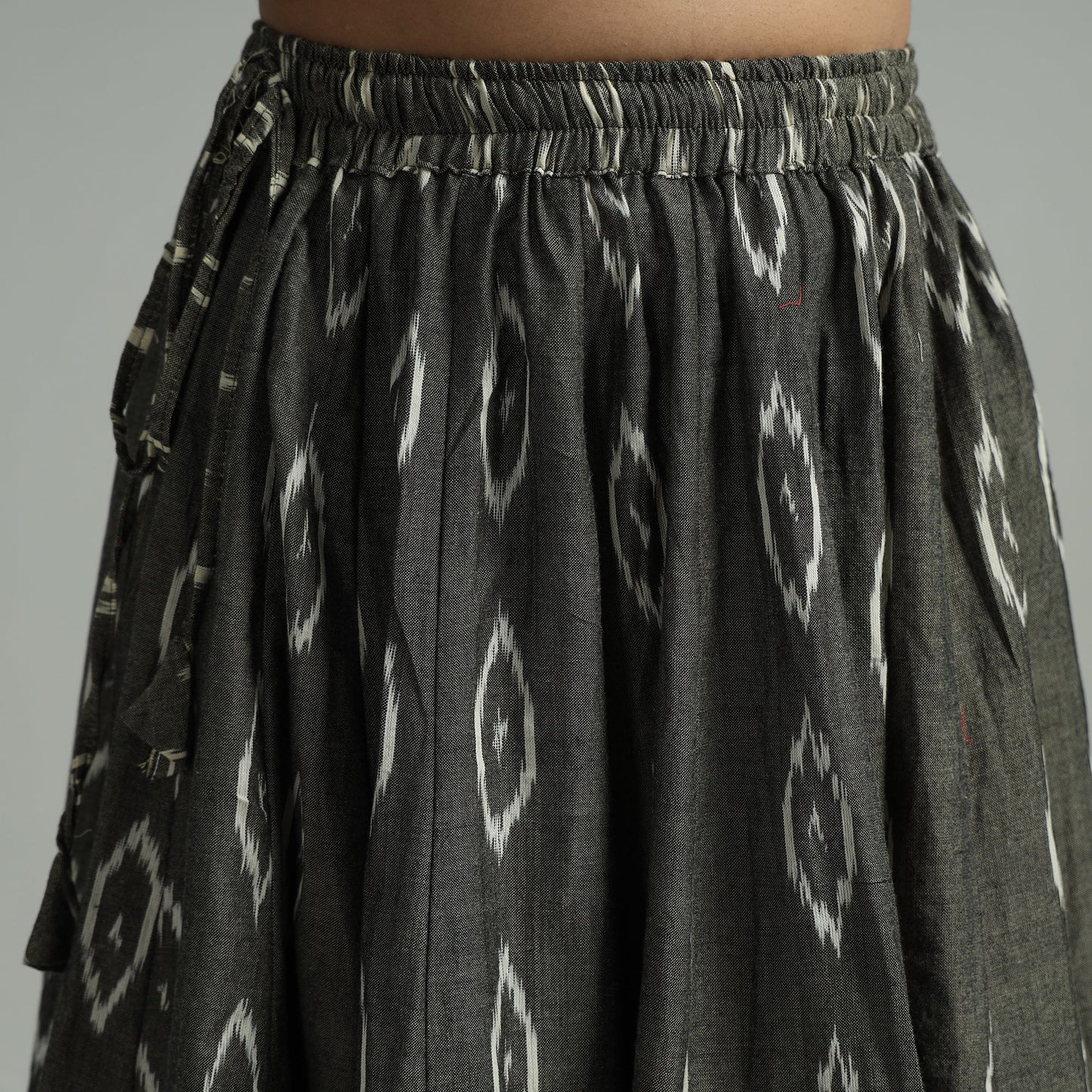 Grey - 24 kali cotton pochampally ikat skirt 14