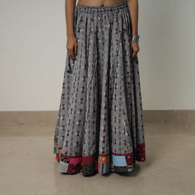 Grey - 24 kali cotton pochampally ikat skirt 29