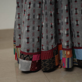 Grey - 24 kali cotton pochampally ikat skirt 29