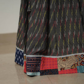 Grey - 24 kali cotton pochampally ikat skirt 32