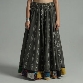 Grey - 24 kali cotton pochampally ikat skirt 41