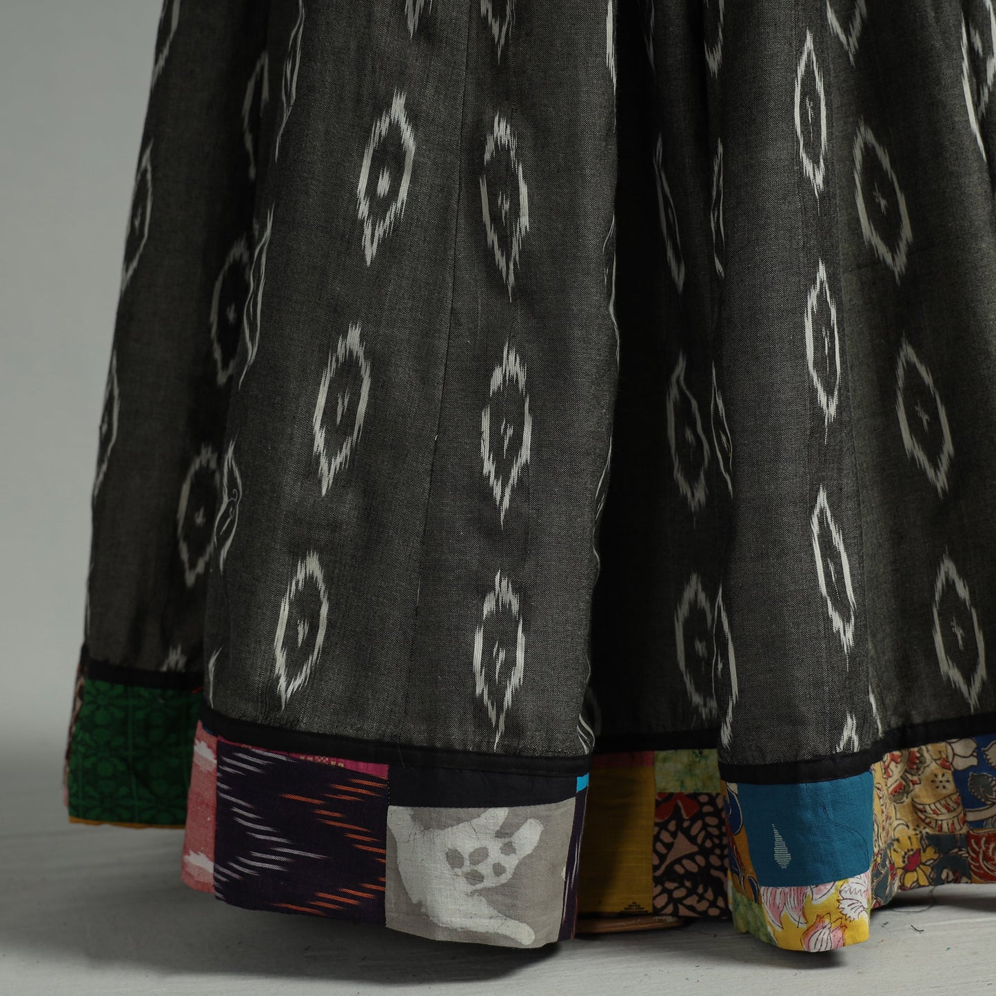 Grey - 24 kali cotton pochampally ikat skirt 41