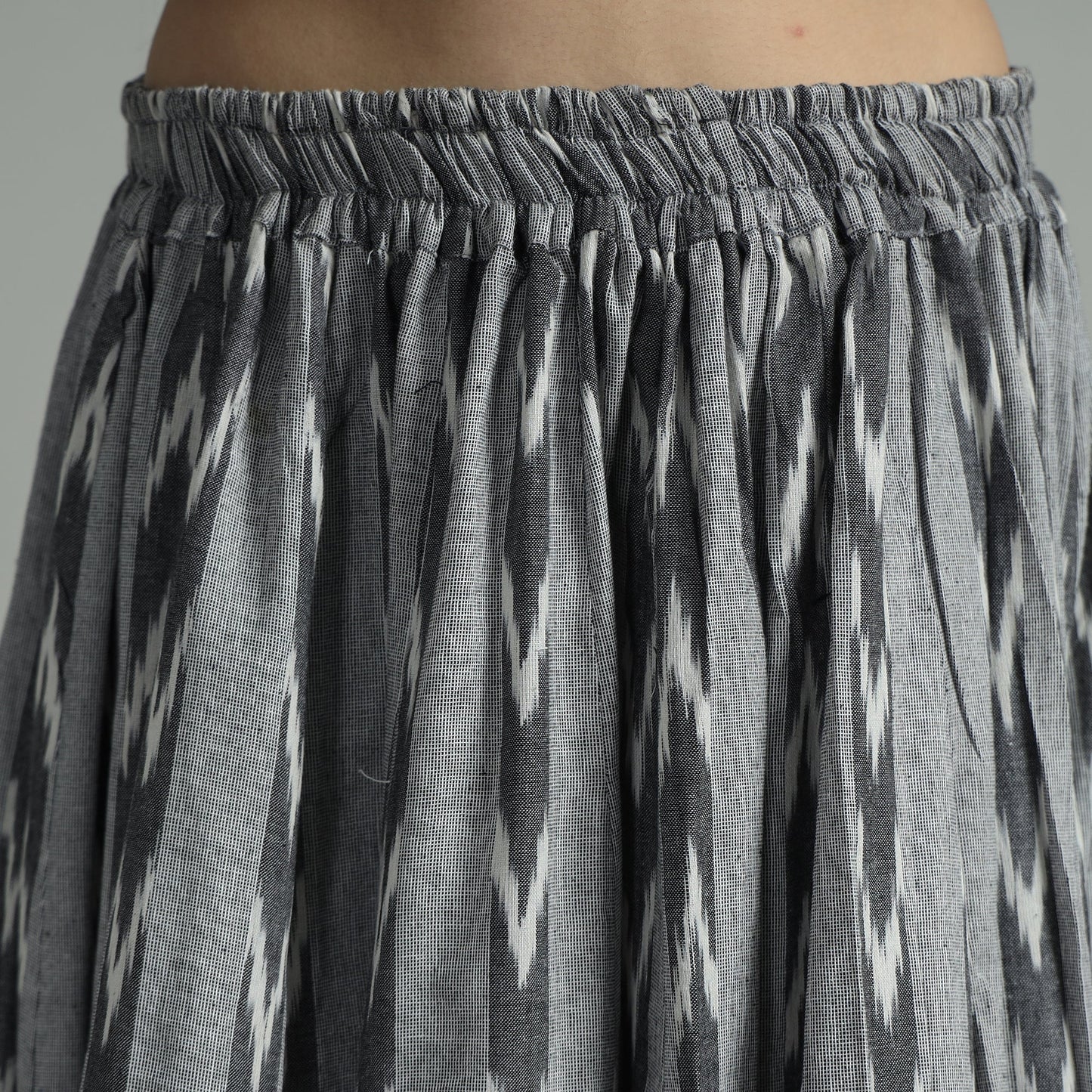 Grey - 24 kali cotton pochampally ikat skirt 42