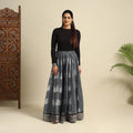 Buy 24 Kali Grey Patchwork Cotton Long Shibori Tie-Dye Skirt