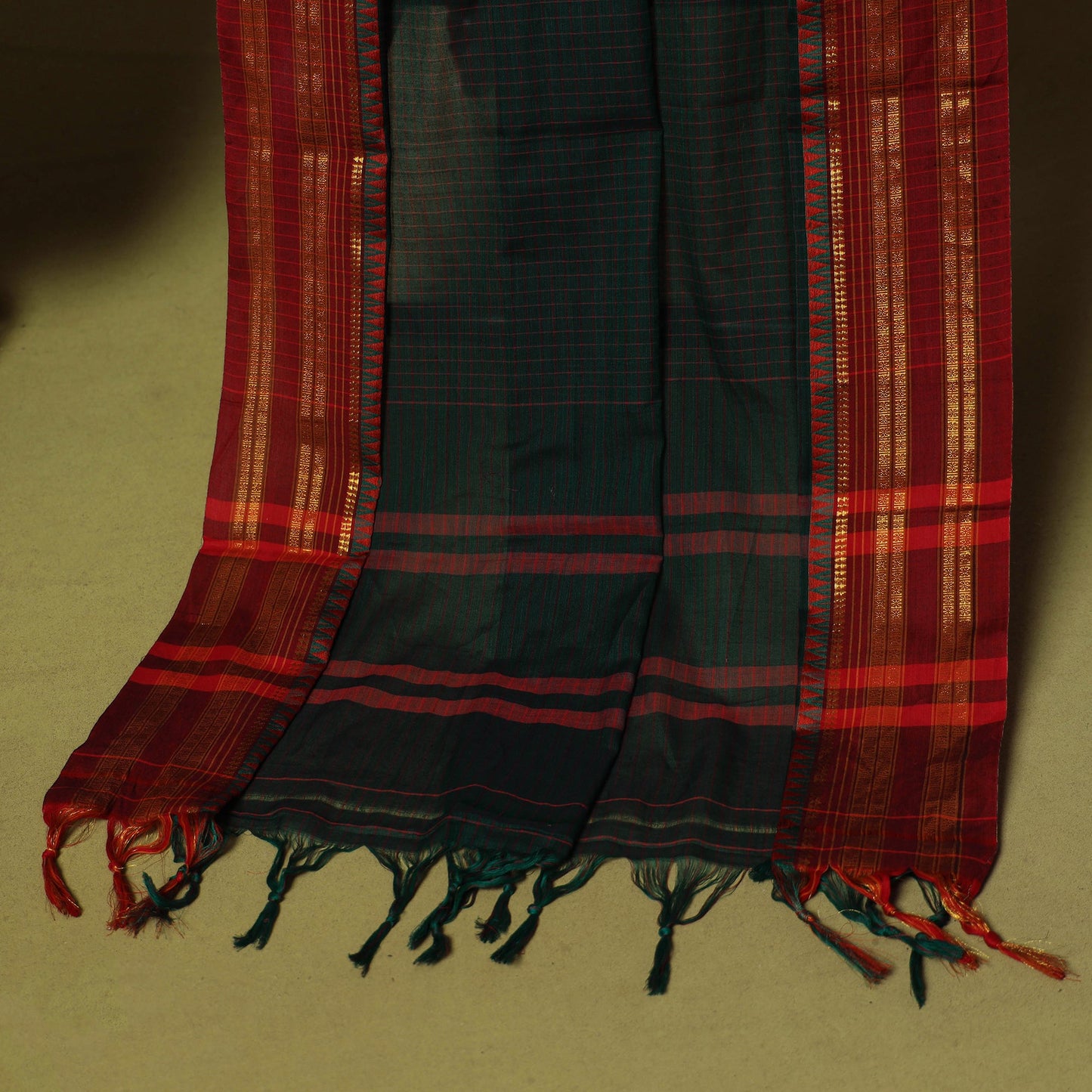 Grey - 2pc cotton unstitched pochampally ikat dress