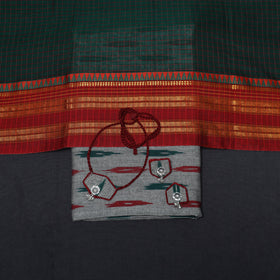 Grey - 2pc cotton unstitched pochampally ikat dress