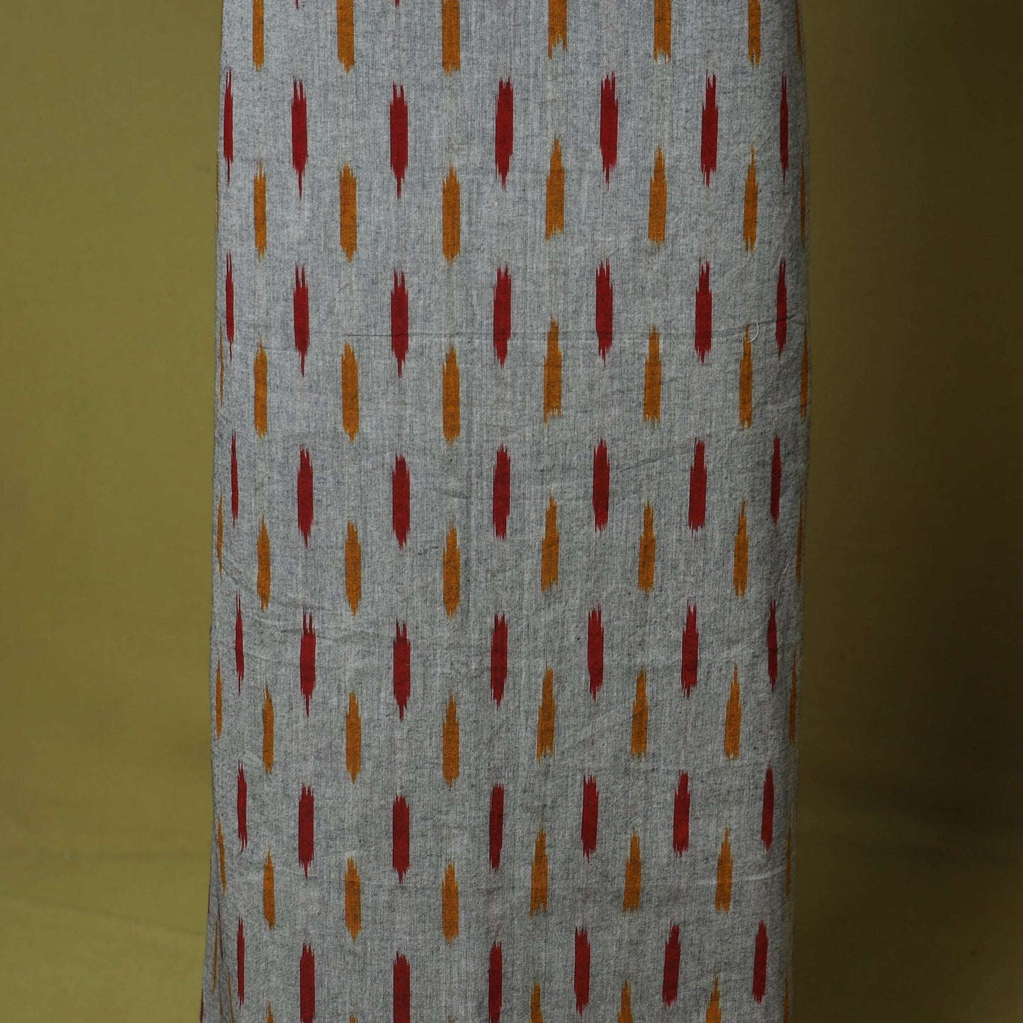 Grey - 2pc cotton unstitched pochampally ikat dress