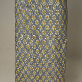 Grey - 2pc cotton unstitched sanganeri dress material