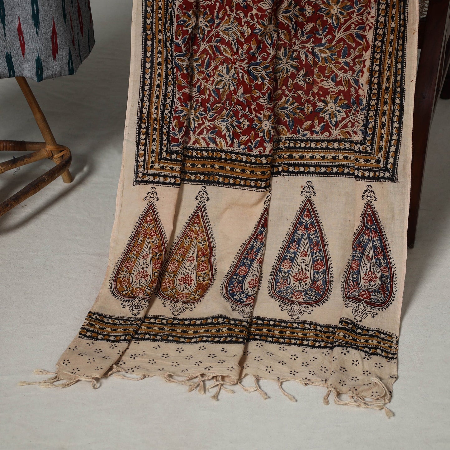 Grey - 2pc handloom cotton unstitched pochampally ikat