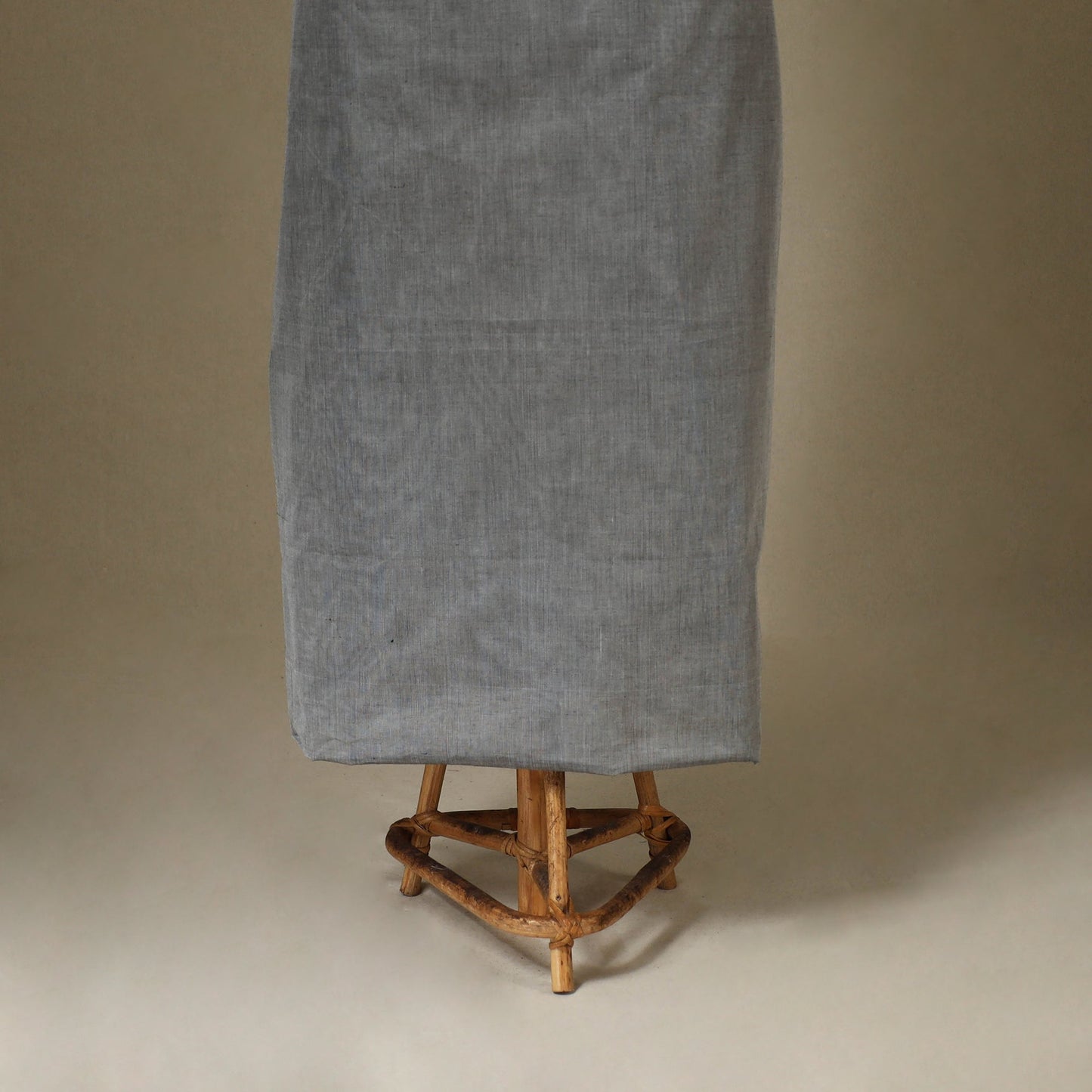 Grey 2pc Kandangi Chettinad Dress Material with Jewellery Set