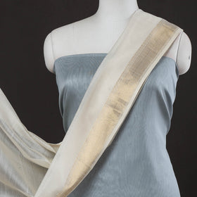 Buy 2pc Maheshwari Silk Cotton Zari Work Handloom Suit Material Set Online l iTokri.com