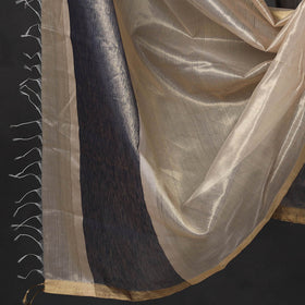  2pc Maheshwari Silk Handloom Tissue Zari Stripes Suit Material Set 