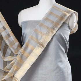 Buy 2pc Maheshwari Silk Tissue Zari Handloom Suit Material Set Online at iTokri.com