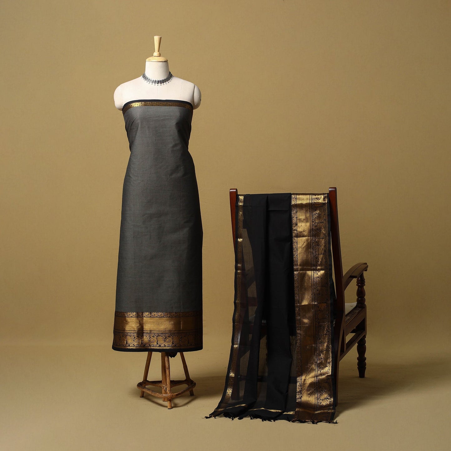 2pc unstitched kandangi chettinad cotton dress material 18