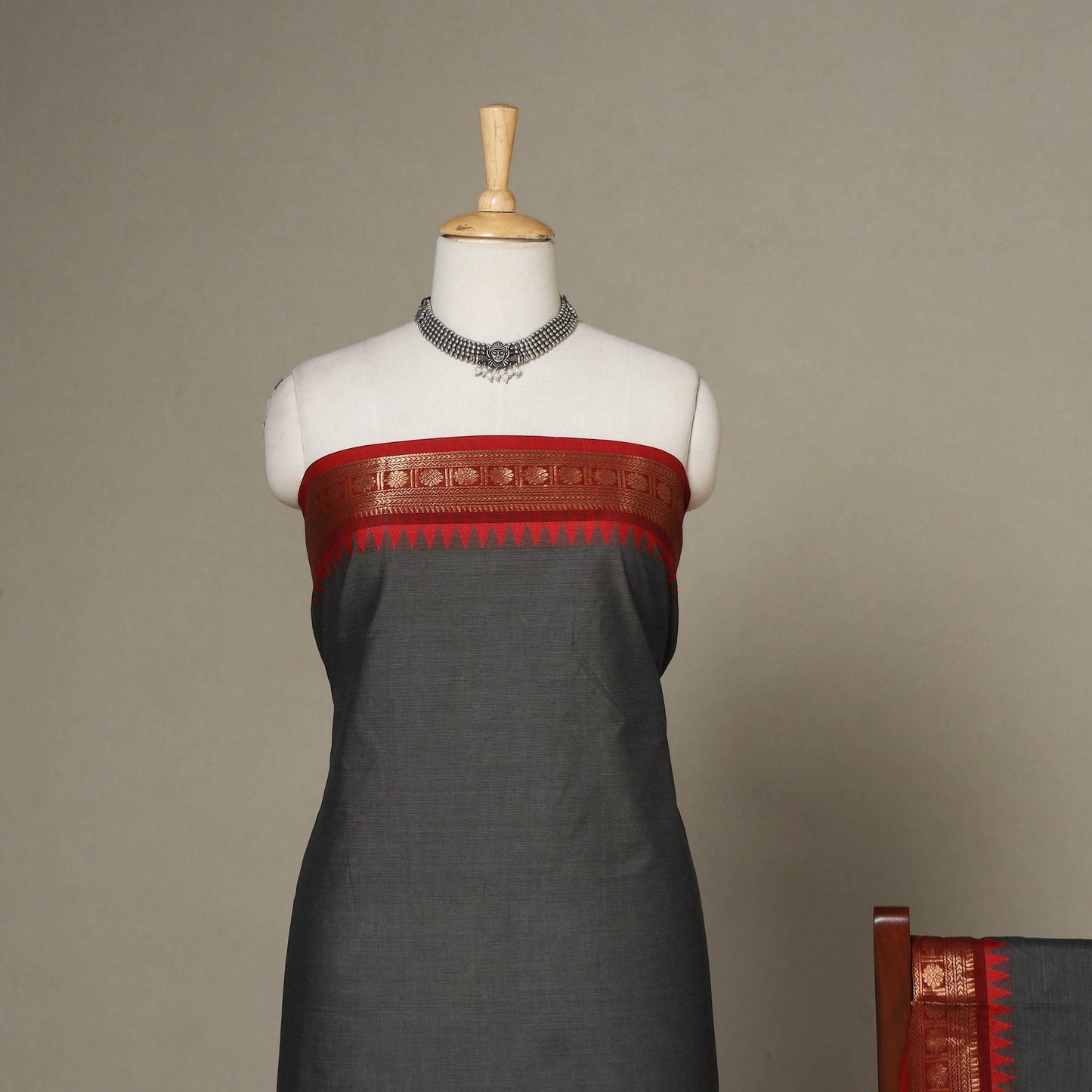 2pc Unstitched Kandangi Chettinad Cotton Dress Material