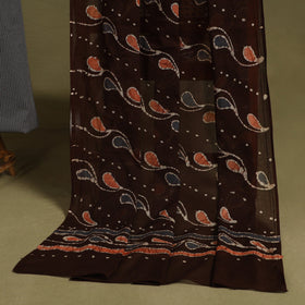 Grey 2pc Unstitched Plain Dress Material with Jewellery Set