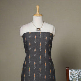 Grey - 2pc unstitched pochampally ikat dress material